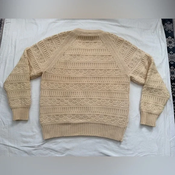 Vintage 1960’s Gino Paoli Wool cable Knit Cream Sweater